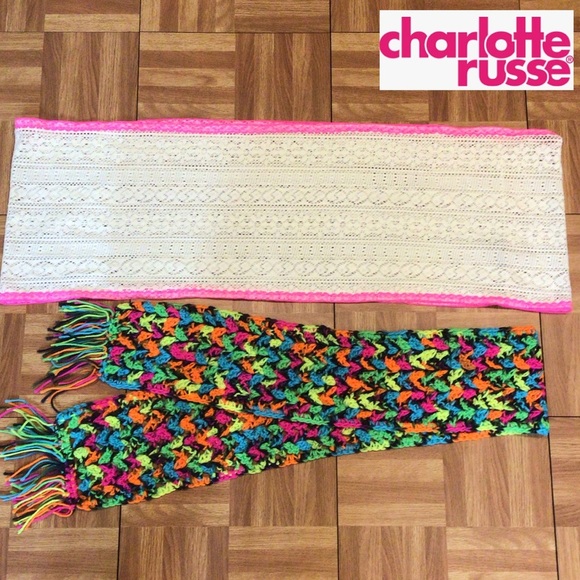 (2) Charlotte Russe & Handmade Crocheted Scarfs - Picture 1 of 5